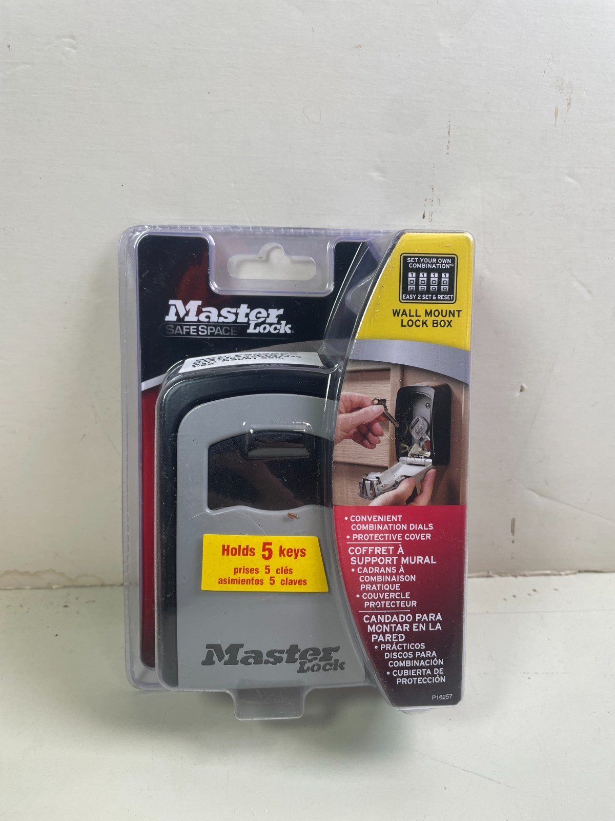 Master Lock Combination Wall Mounted Lock Box Resettable Combination Model 5401D