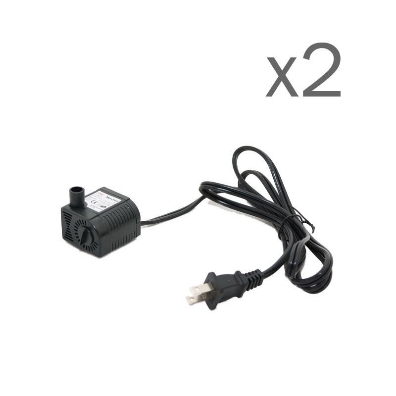 2 pcs 80 GPH Submersible Pump Aquarium Fish Tank Fountain Water Hydroponic
