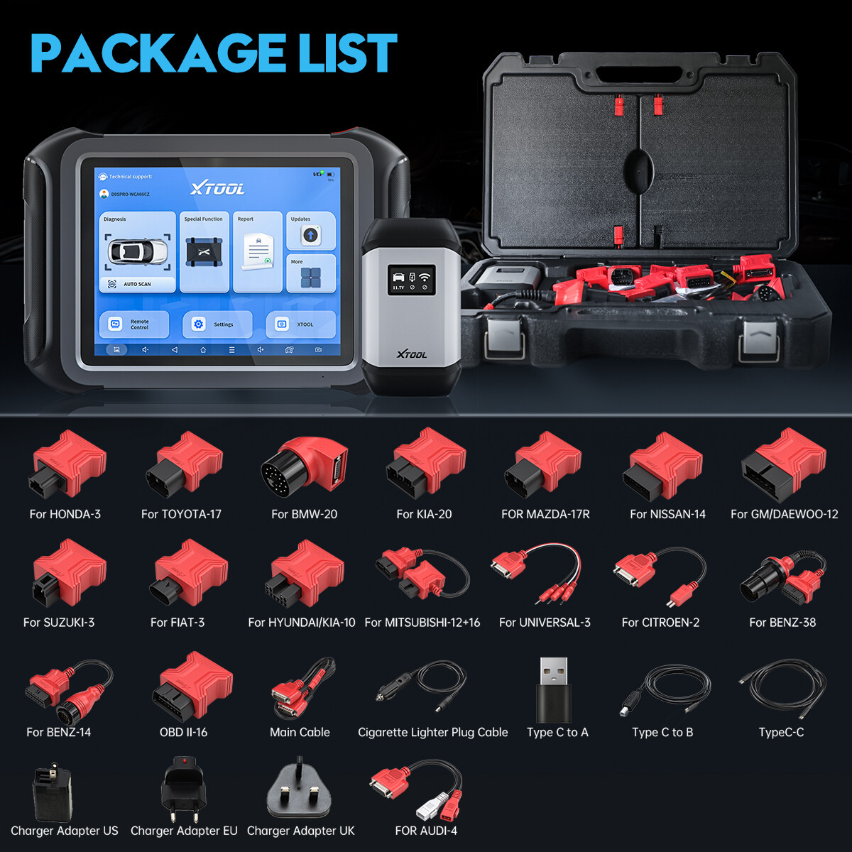 2025 XTOOL D9S Bidirectional OBD2 Scanner Full System Diagnostic Tool ECU Coding