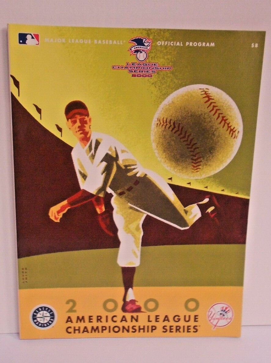 2000 American League Championship Series Program Yankees vs.Mariners