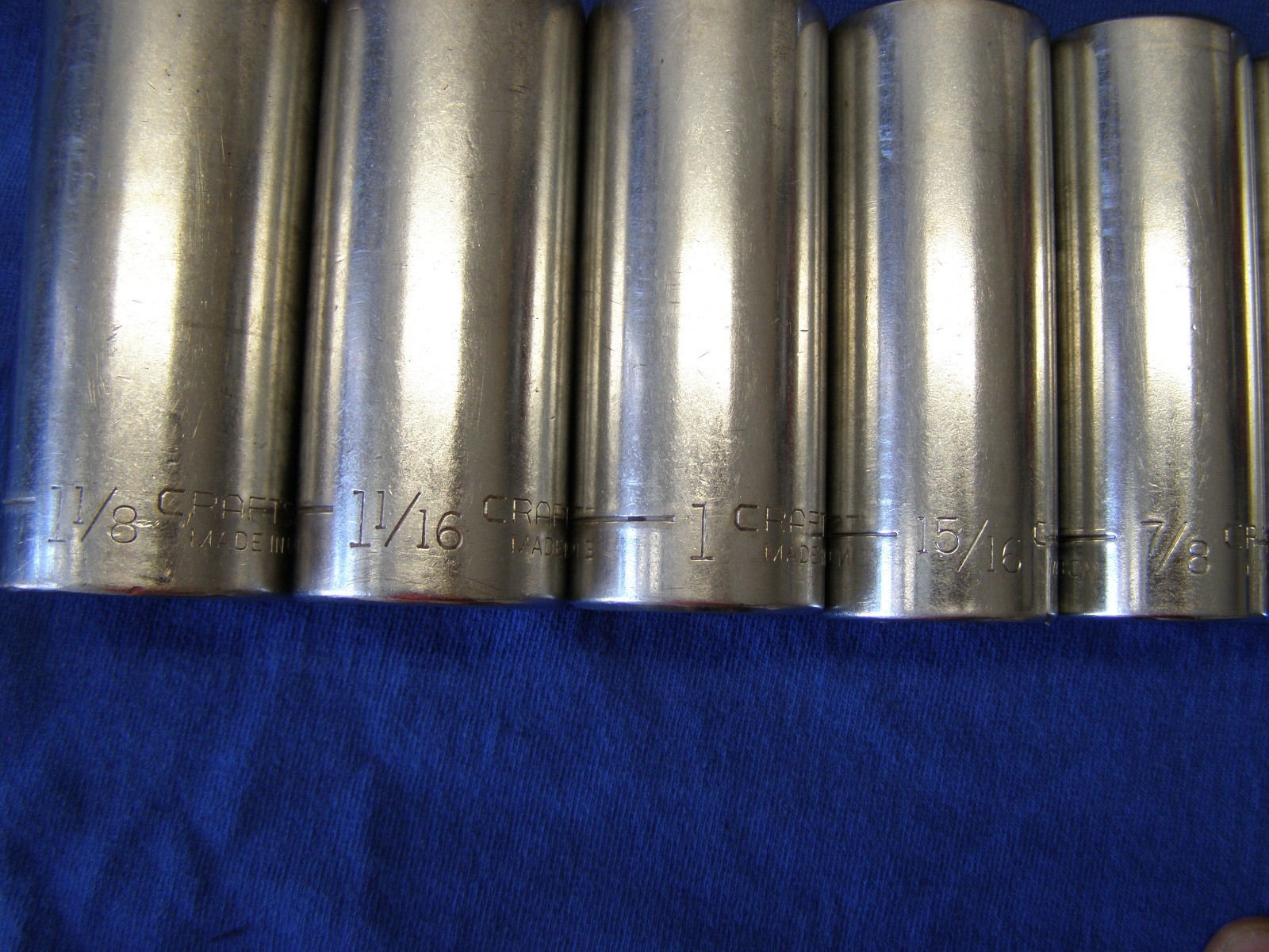Craftsman 1/2" Drive SAE 12 Piece DEEP Socket Set USA Made