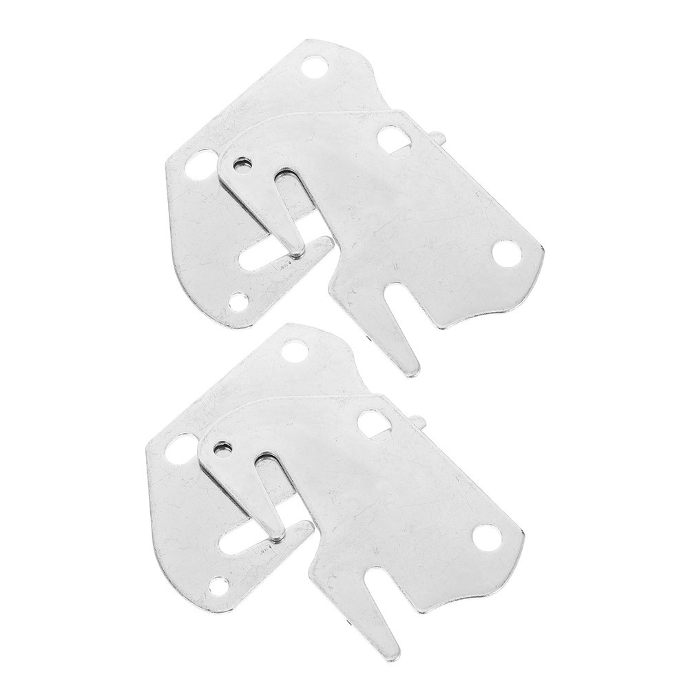 4Pcs Reliable Silver Bed Hardware Brackets for Universal Bed Frame Fixing