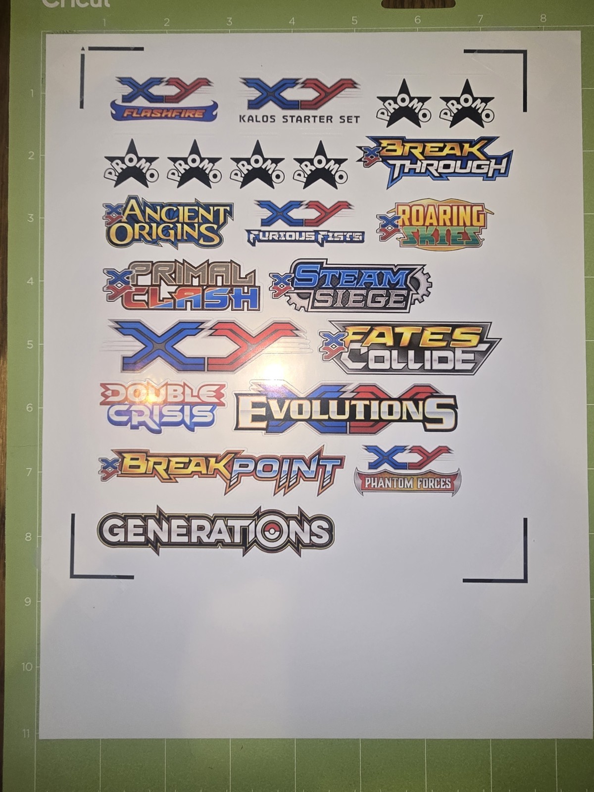 XY Pokemon TCG Binder Stickers For Master Sets! 21 Stickers for 1" binders