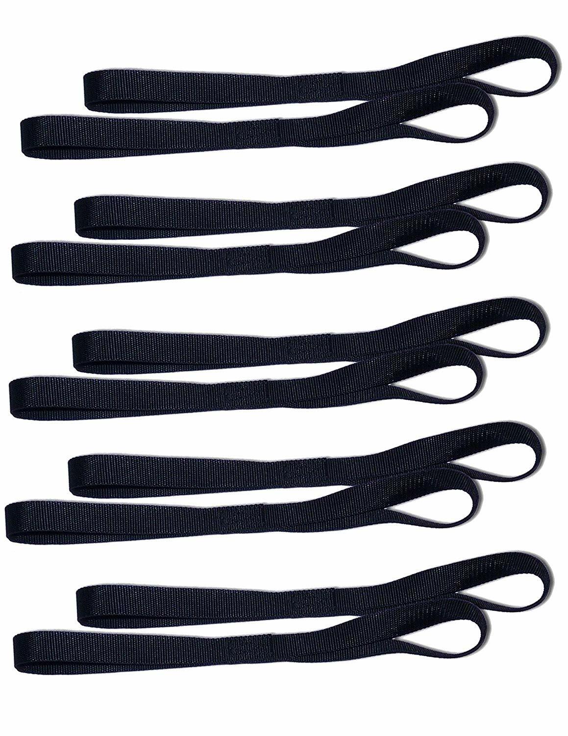 Motorcycle Handlebar Tie Down Cinch Choker Straps with Loops (10 Pack)