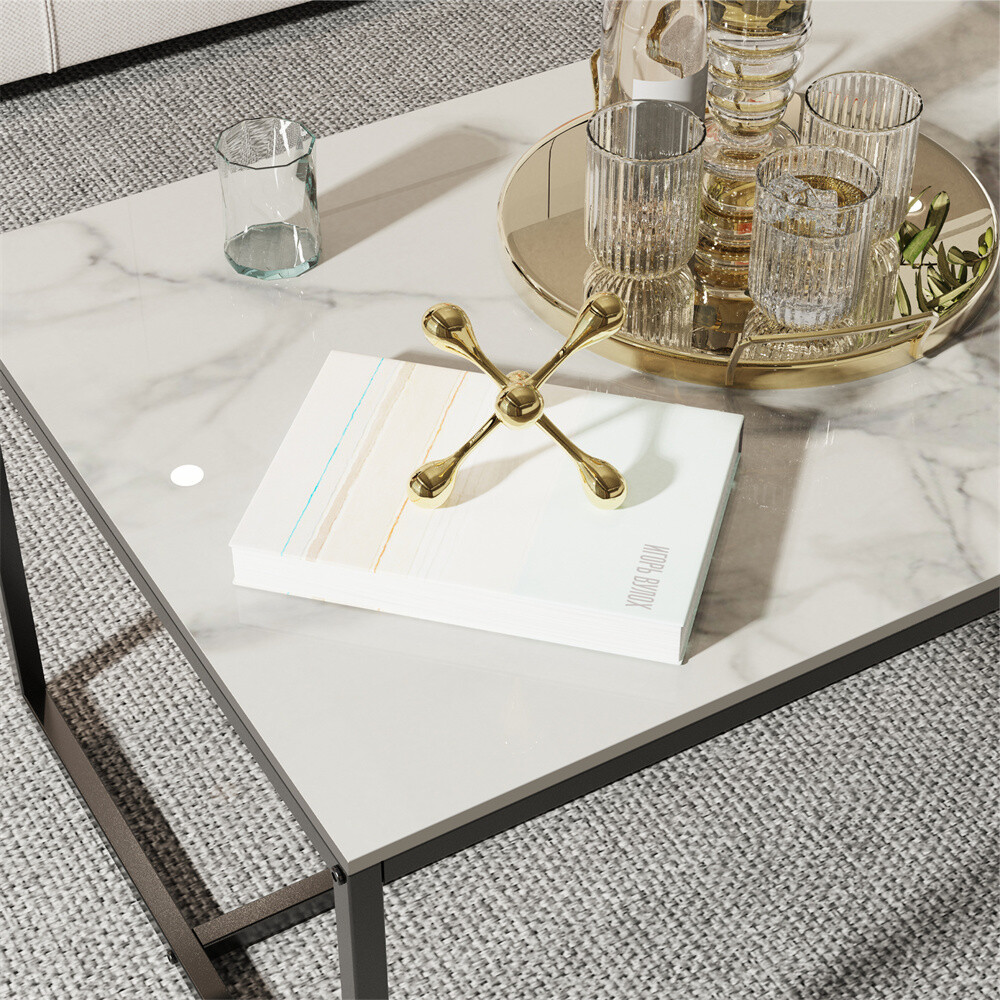 Rectangular Coffee Table Sintered Stone Cocktail Table For Living Room Apartment