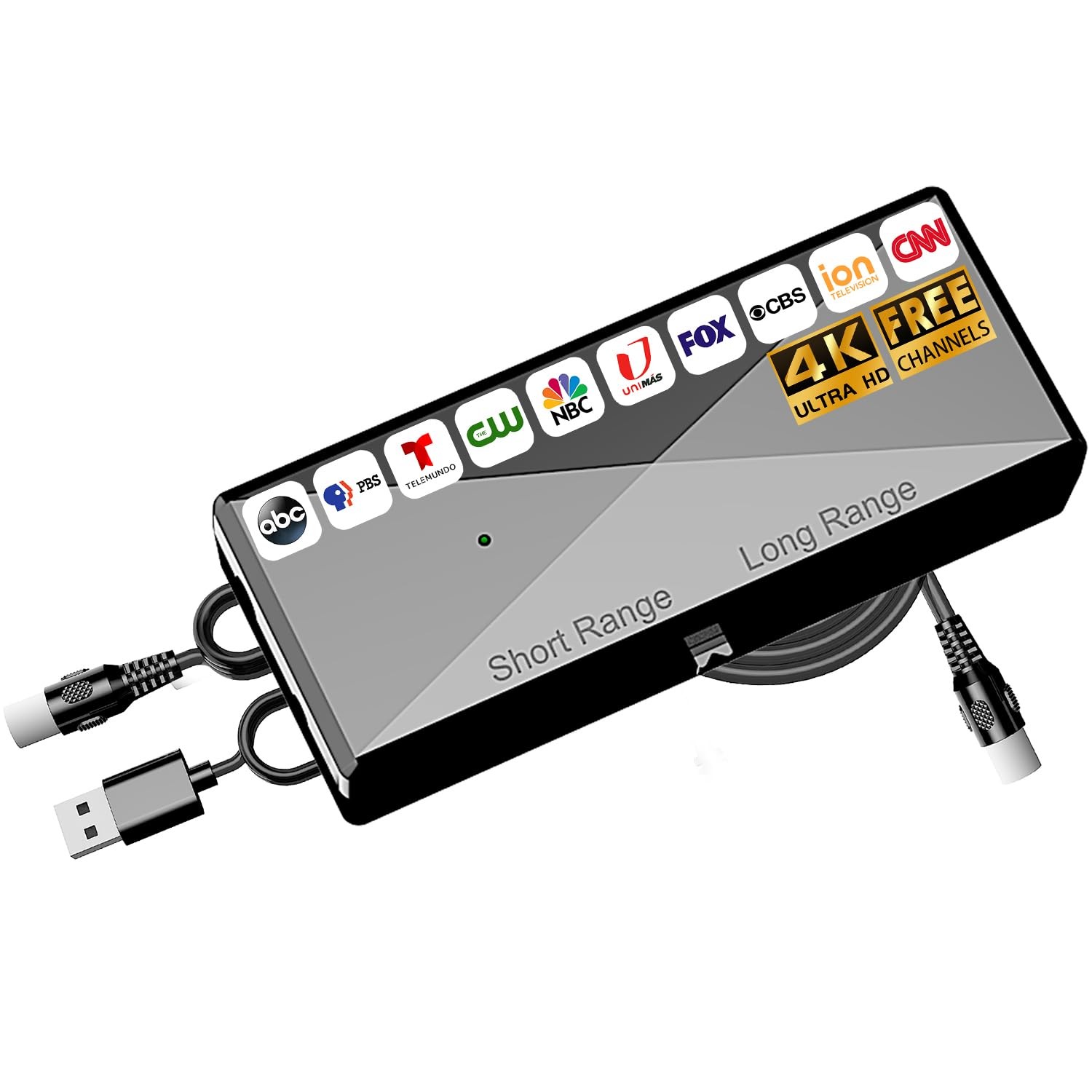 TV Antenna Amplifier 25dBi High Gain Signal Booster – Adjustable Gain & Auto ...