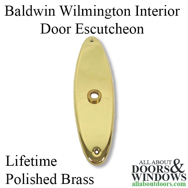 Baldwin Wilmington Back Plate Solid Brass Escutcheon Plate With Knob Hole