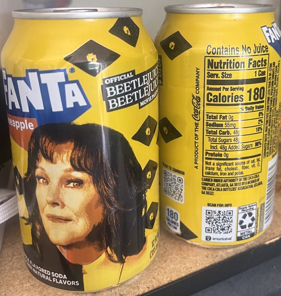 Collectable Fanta Pineapple "Beetle Juice"  Soda Can 2024 Sealed X 2