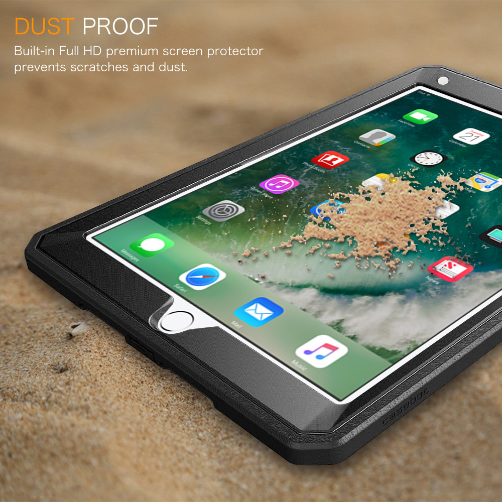 For iPad 9.7 2018 6th Gen Mutiple Angles Screen Protector Hard Back Case Cover