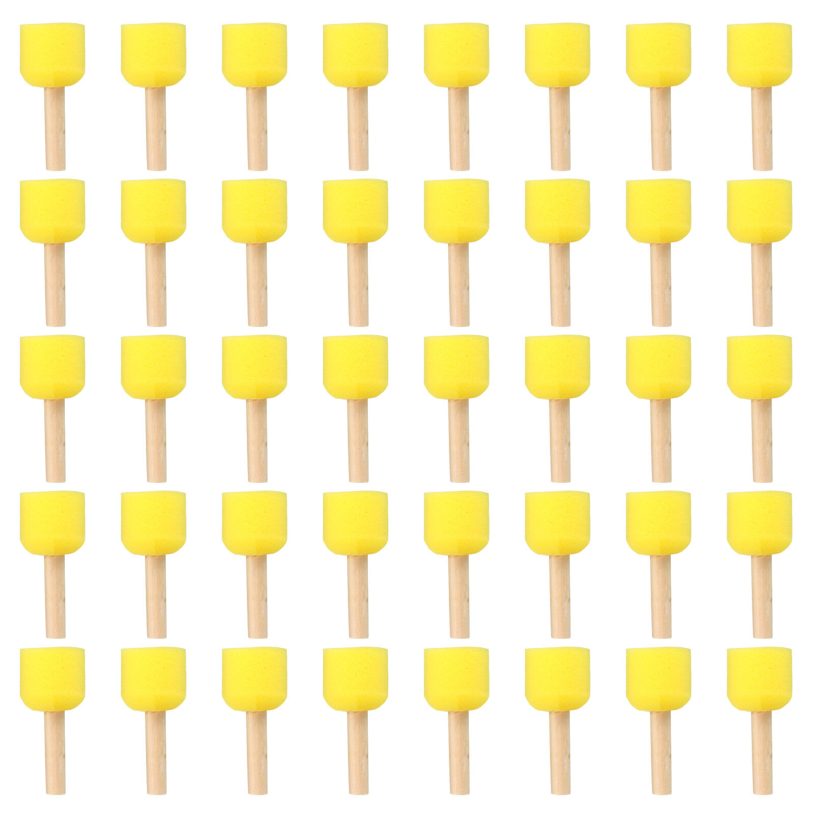 40pcs 1.5" Paint Sponges for Painting Round Painting Sponge Foam Brush Yellow
