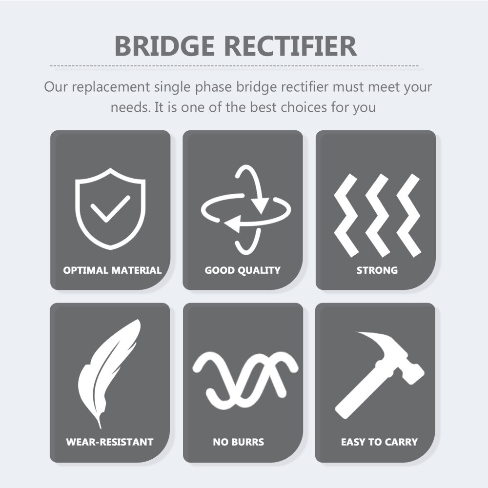 5 PCS bridge rectifier 1000V Rectifier Metal Case Rectifier Full Wave