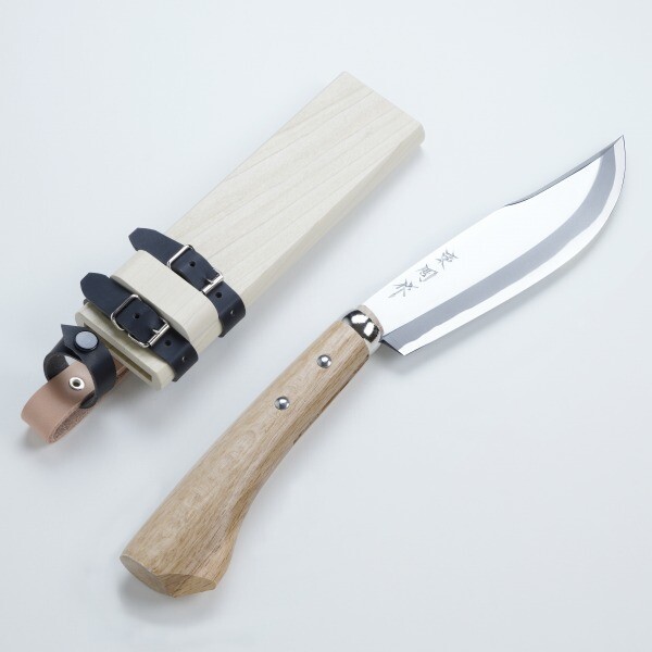 "AZUMASYUSAKU" Japanese Polished Aogami Steel Sturdy Broad-Bladed Hatchet 180mm