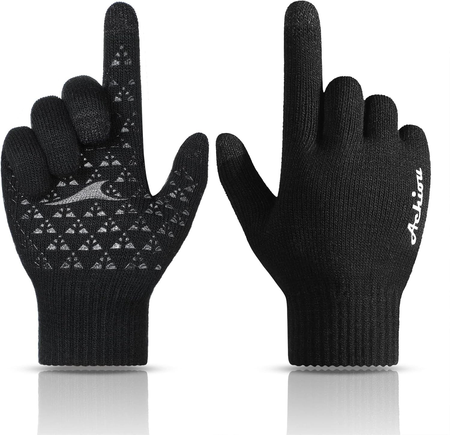 Achiou Winter Gloves, Glove for Men Women, Upgraded Touch Screen Texting Warm Ru