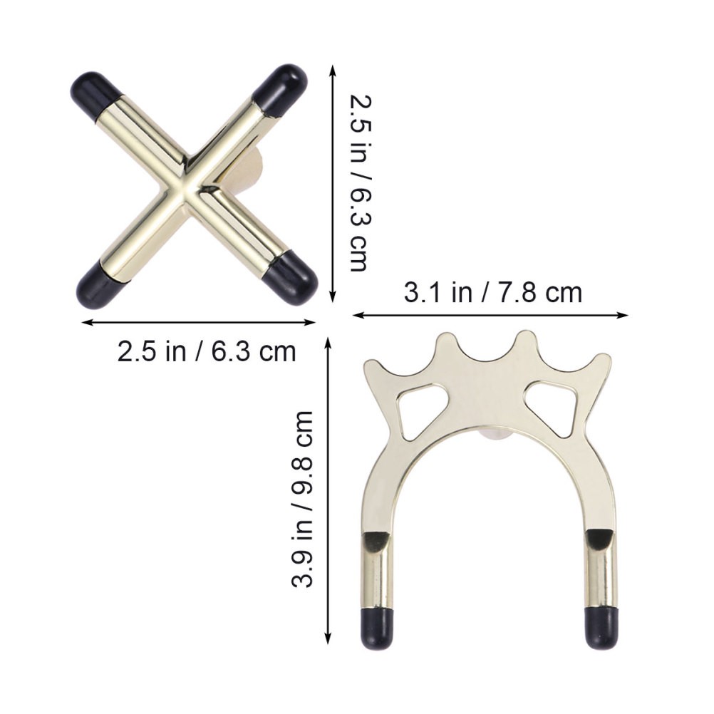 2Pcs Durable Pool Table Supplies Pool Cue Rack Antler Style Assorted Color