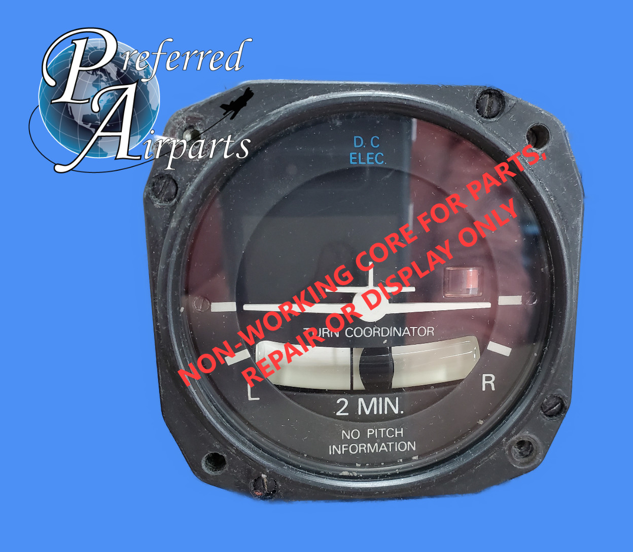 CORE Electric Gyro Corp Turn Coordinator Part Number 1394T100-(5Y)