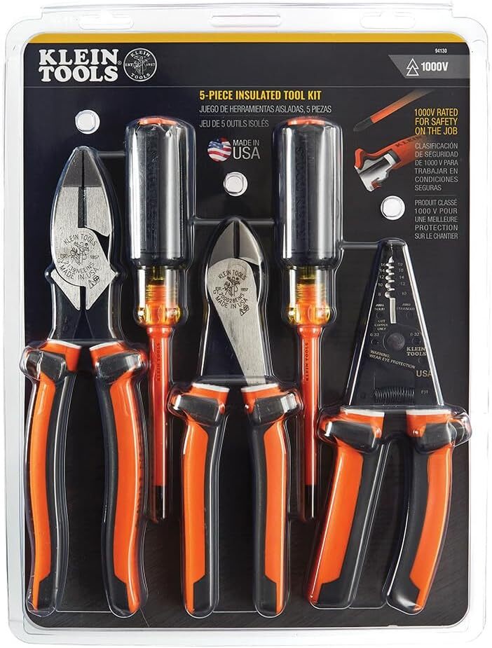 Klein Tools 94130 1000V Insulated Screwdriver Tool Set with #2 Multi-color