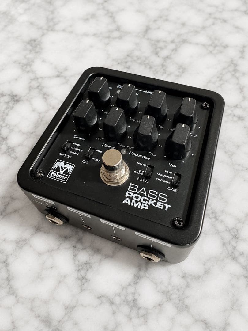 Palmer BASS POCKET AMP Bass Preamp DI Fuzz D.Drive Clean Cabinet Sim Used