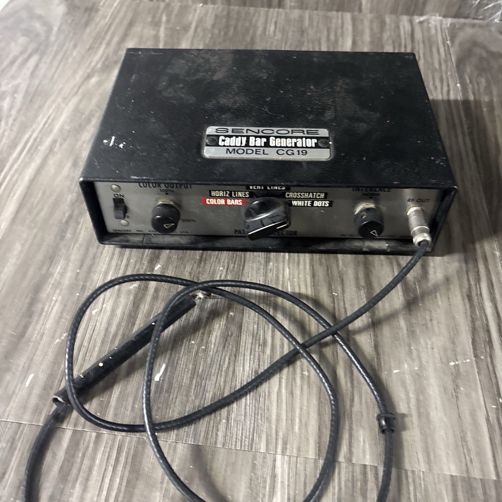 Sencore Caddy Bar Generator Pattern Selector Color Output CG19 #x1