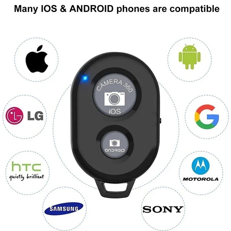 Camera Shutter Wireless Bluetooth Button Remote Control for Android Apple iPhone
