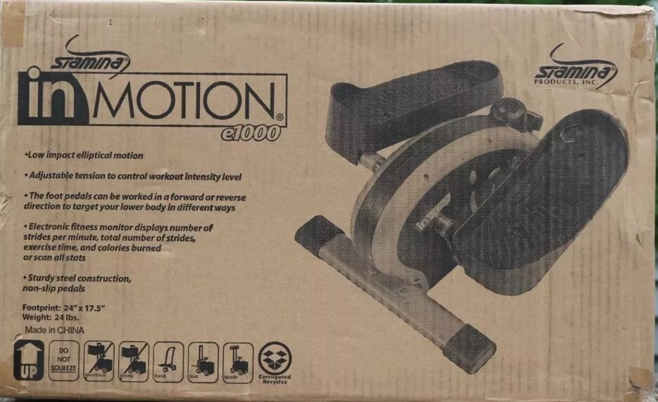 STAMINA InMOTION E1000 COMPACT ELIPTICAL MACHINE 55-1610 CARDIO NEW OPEN-BOX