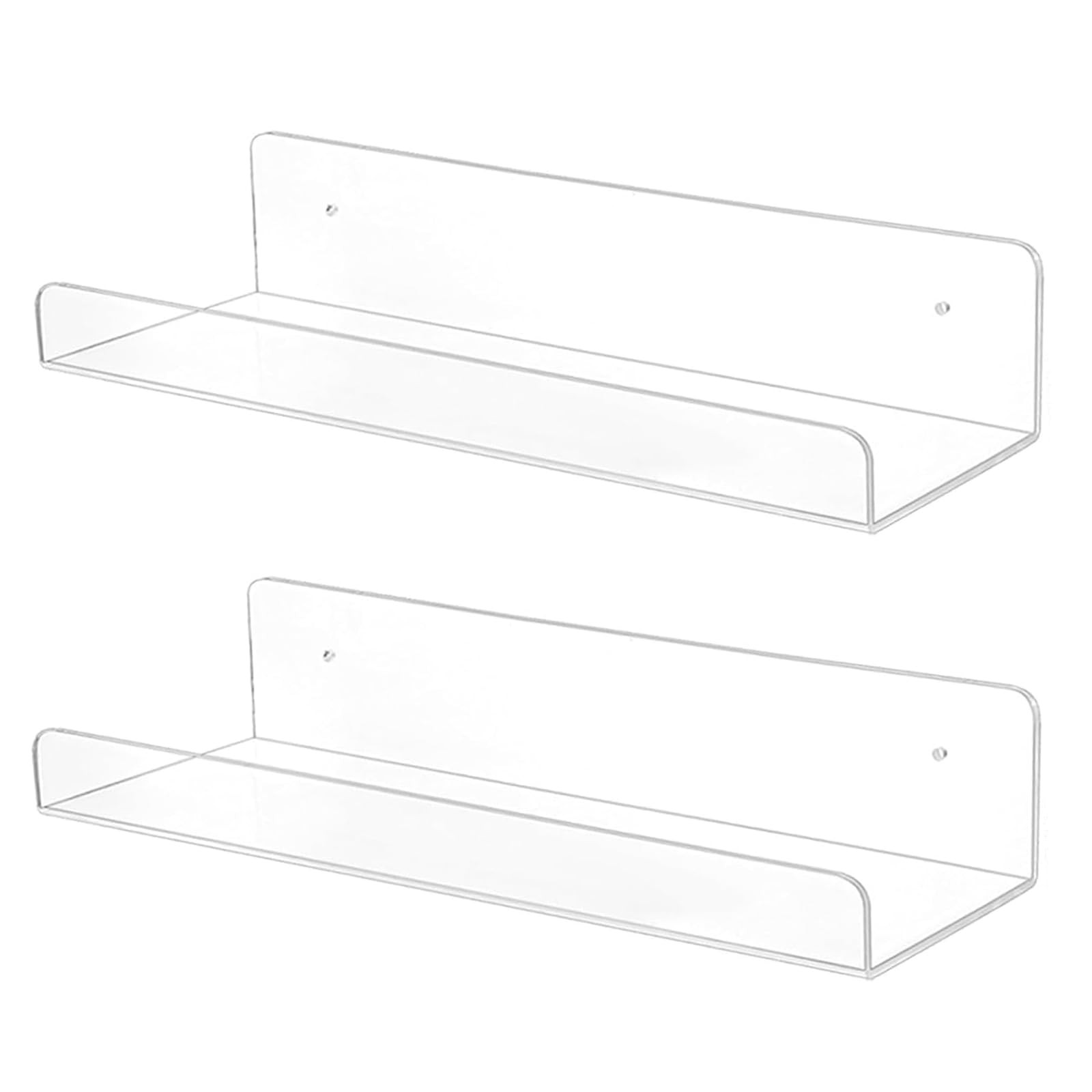 2 Pack Acrylic Shelves for Wall 6in Floating Shelf Wall Mounted Set for Room,...