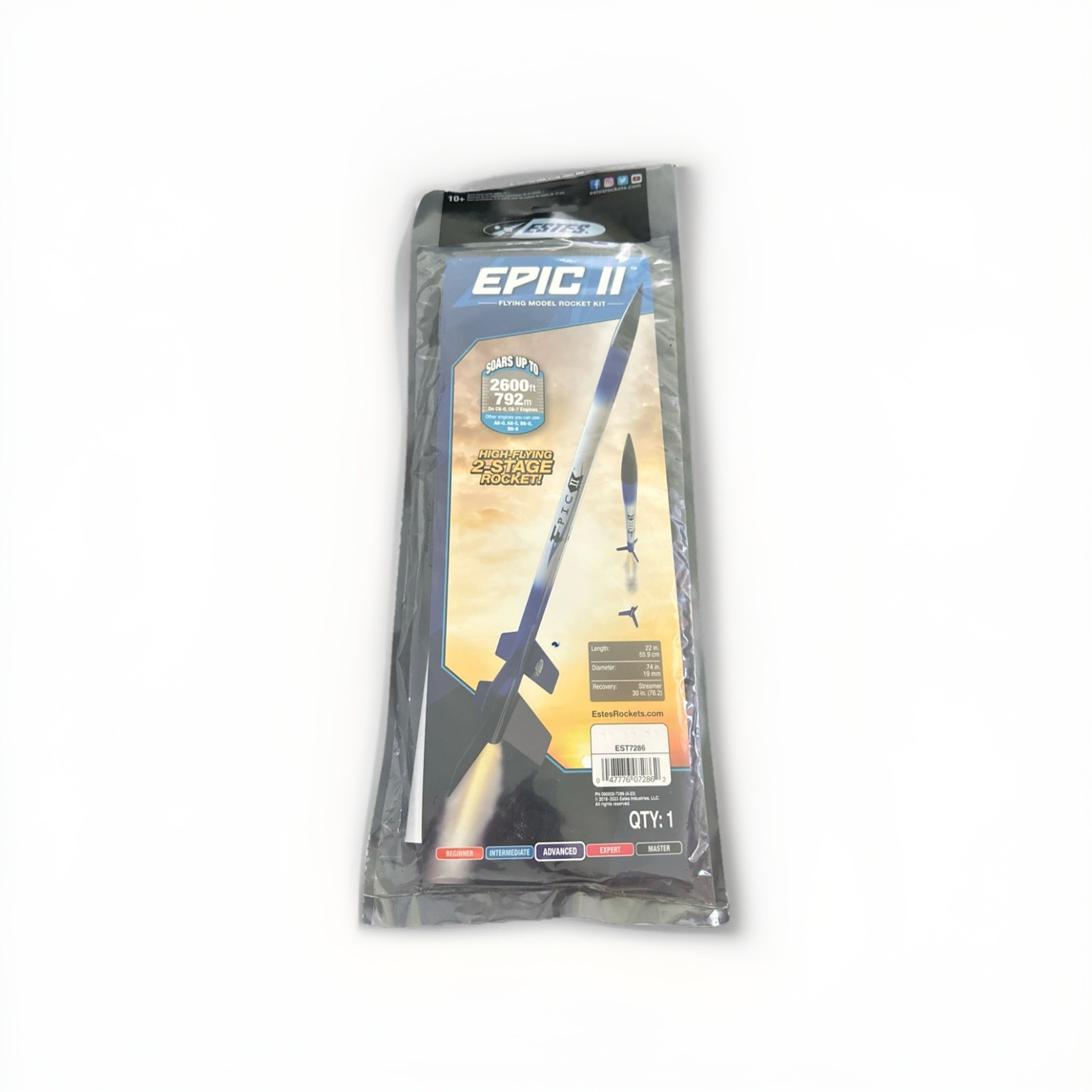 ESTES EPIC II Model Rocket Kit #7286 SKILL(3) *Factory Sealed*