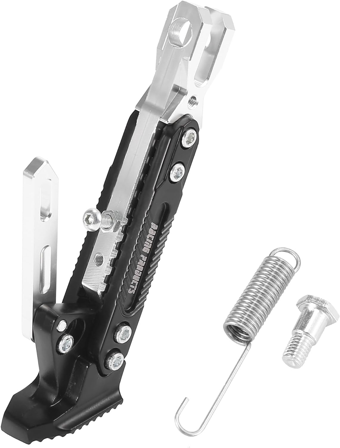 Motorcycle Kickstand Side Support Stand Adjust Holder Set CNC Aluminum Alloy Foo