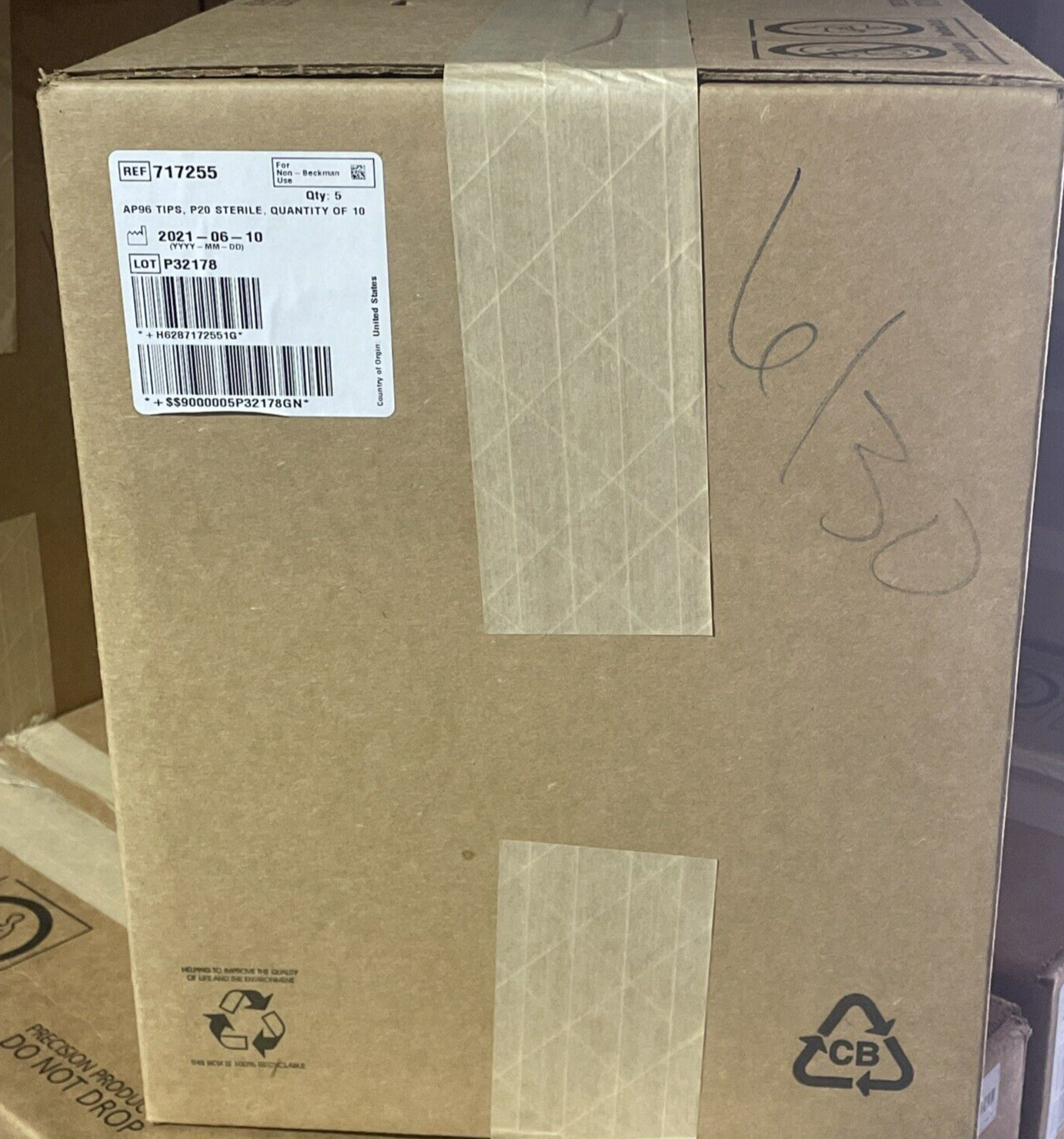 Beckman 717255 100µL Pipette Case Of 4800 Tips AP20 AP96 P20 Sterile