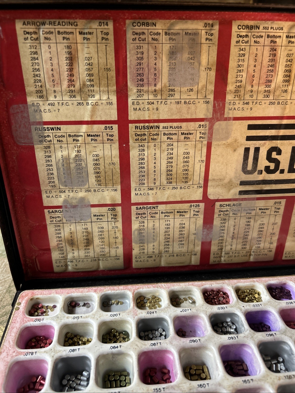 Vintage U.S. Lock Professional Pin Kit