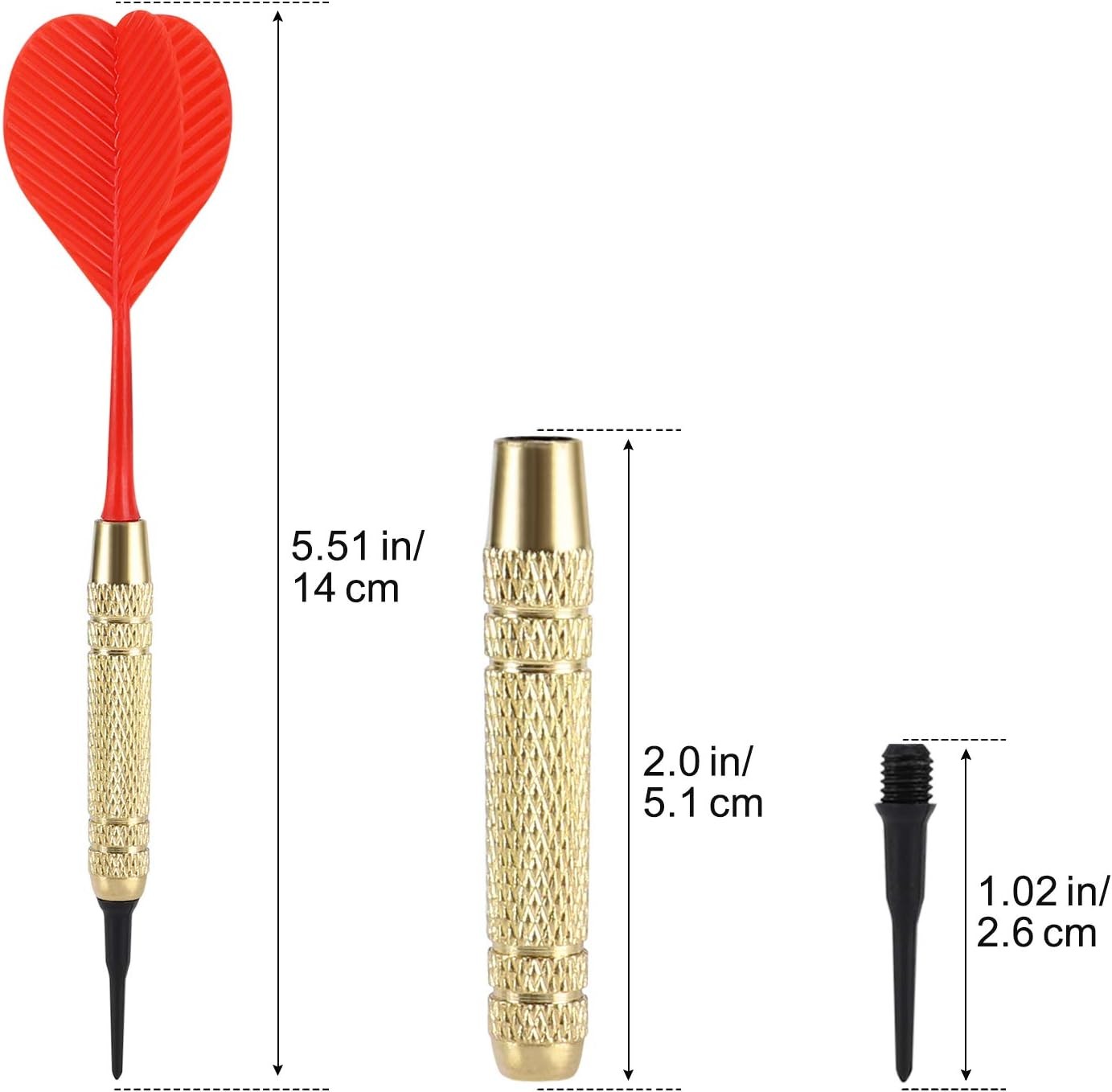 Soft Tip Darts Set, 18g Plastic Tip Darts with 100 Extra Black Tips