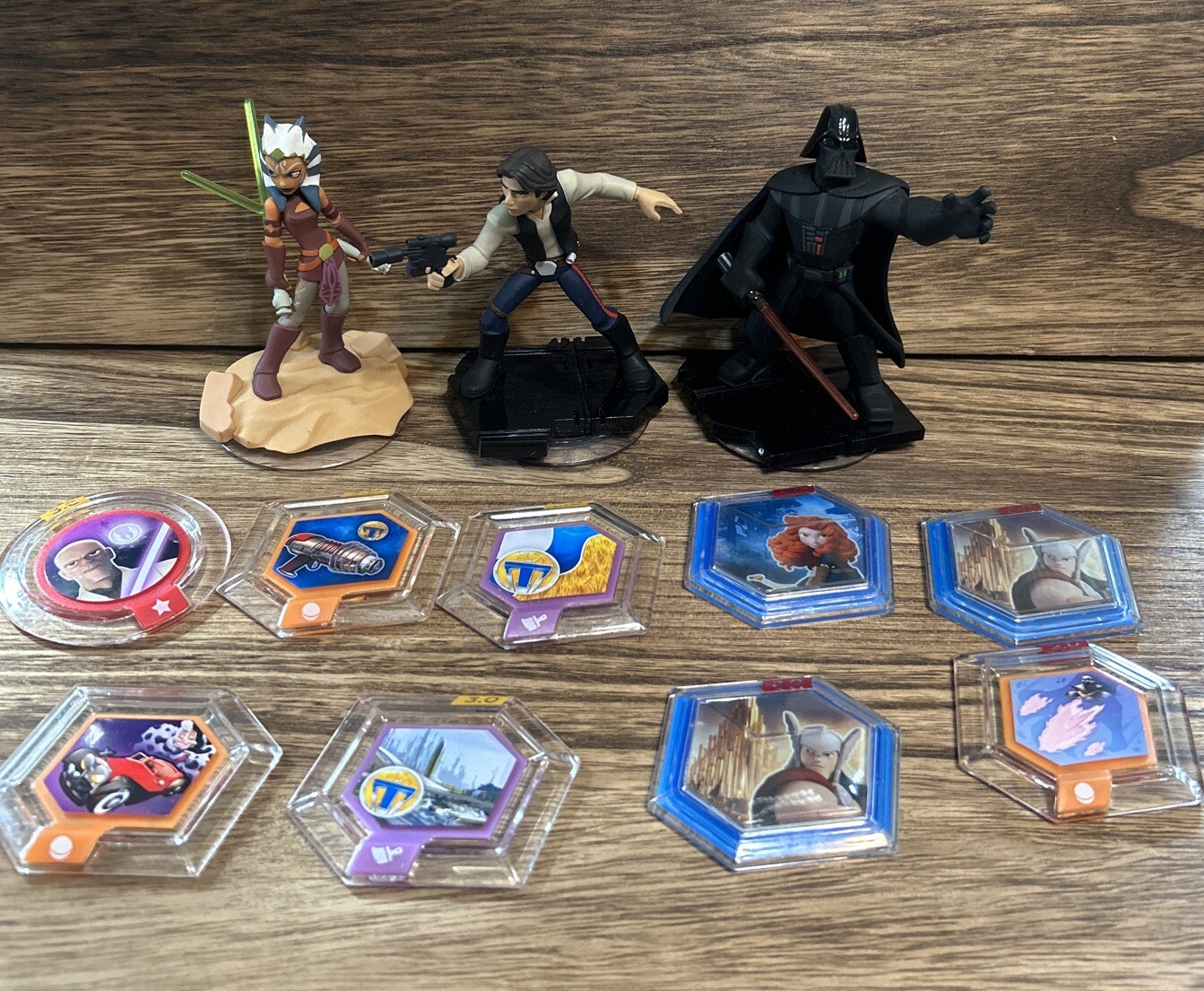 Disney Infinity Lot Of 3 Figures 9 Disc Infinity 3.0 2.0