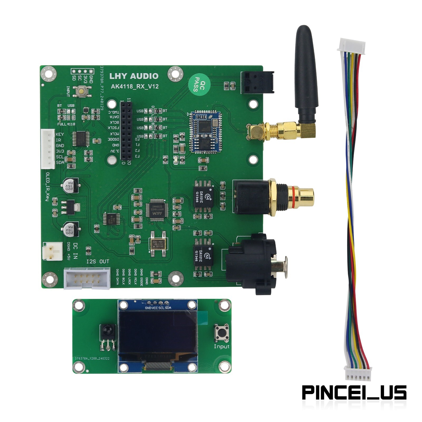 AK4118 Bluetooth Receiver Board Optical Coaxial AES Balanced Input to IIS Output