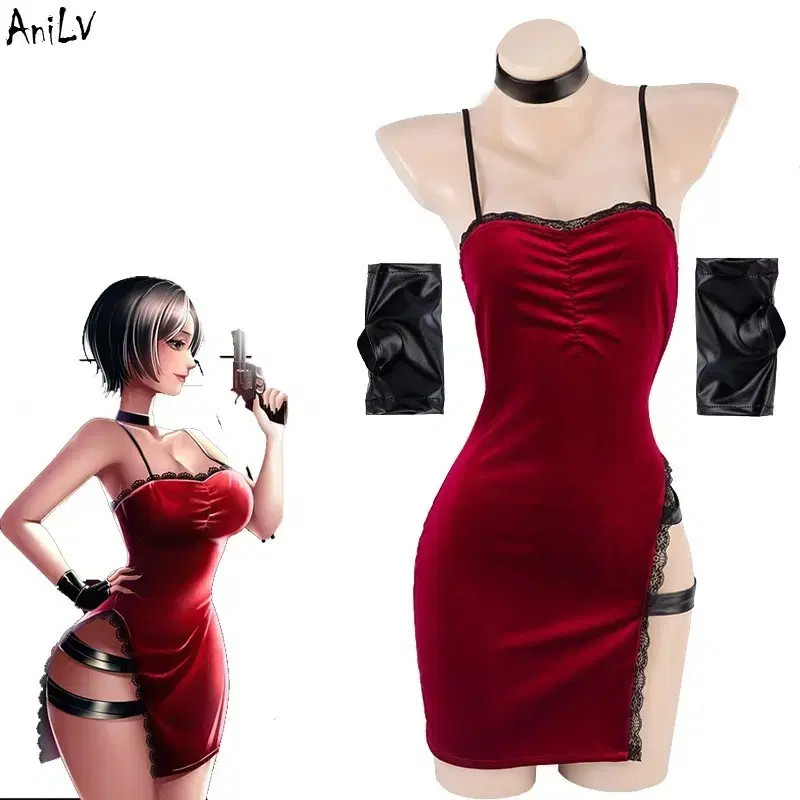 New Resident Evil Ada Wong Cosplay Costume Set