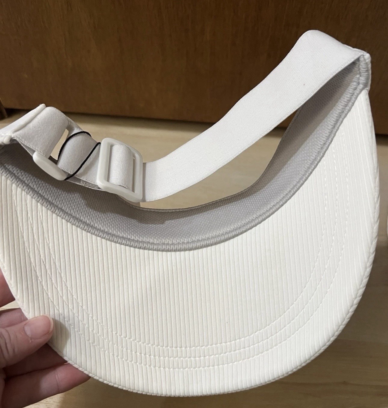 NWT CALIA Ribbed Golf Performance Visor White Adjustable Stretch Soft