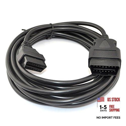 16.4 Feet / 5 Meter OBD 2 OBD II 16 Pin Car Mable to Female 16.4Ft/5M
