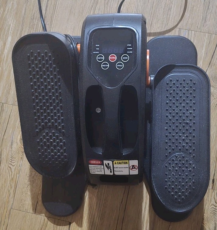 Under Desk Elliptical Electric,Low Impact Pedal Exerciser, Seated, Black Assembd