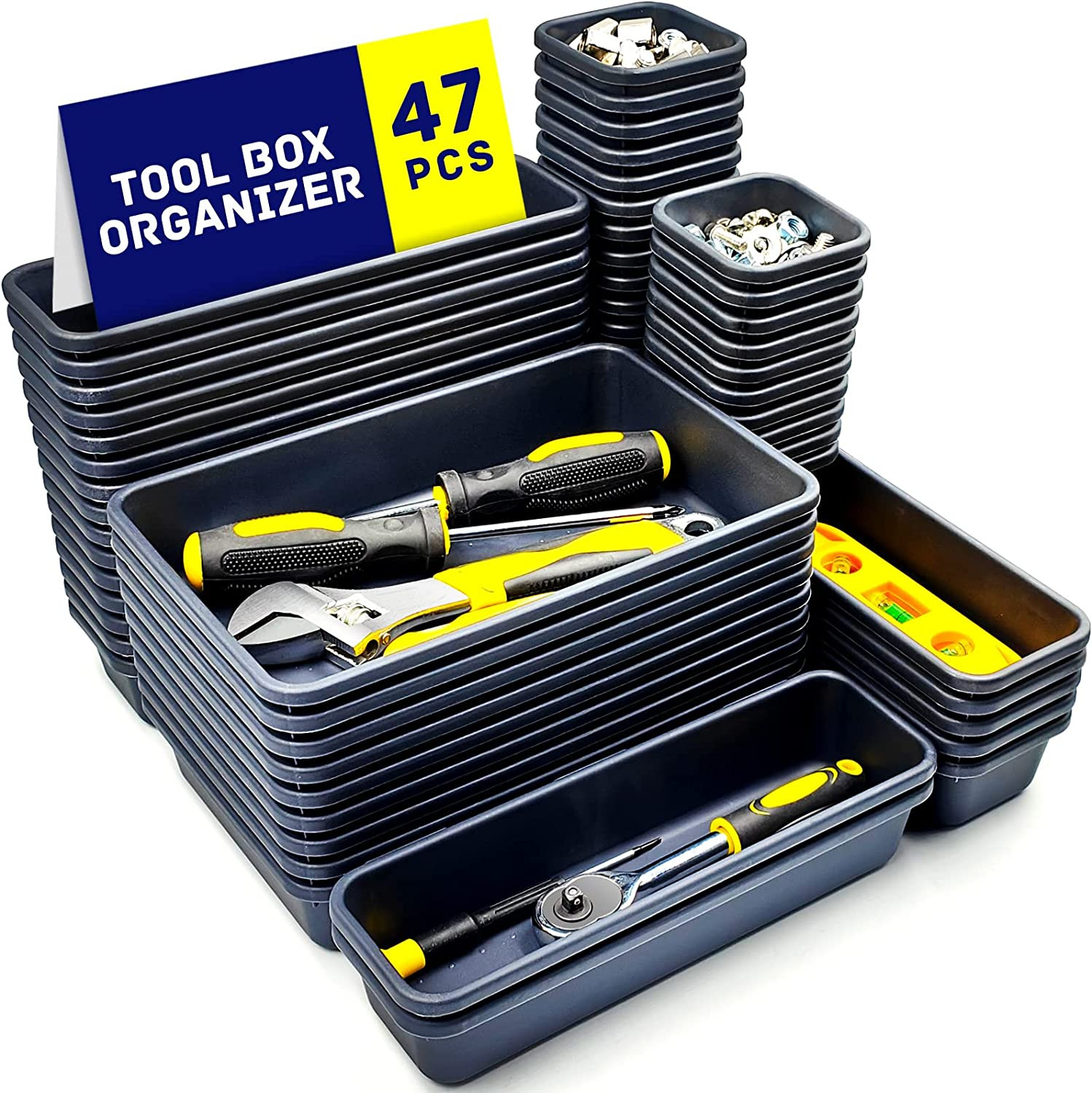 Tool Box Organizer Tray Divider for Garage Tool Storage Rolling Tool Chest 47pcs