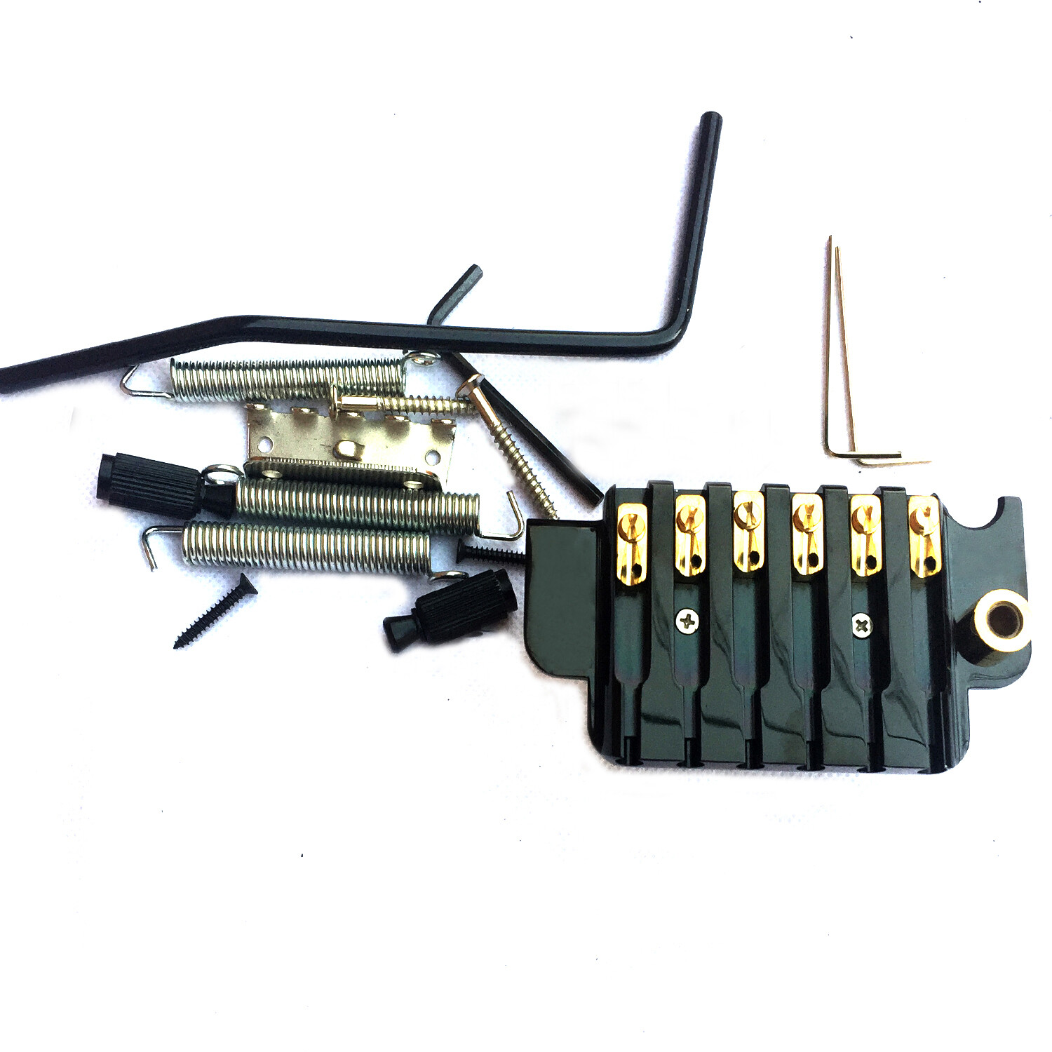 Non-locking Tremolo Bridge with brass block and brass saddle