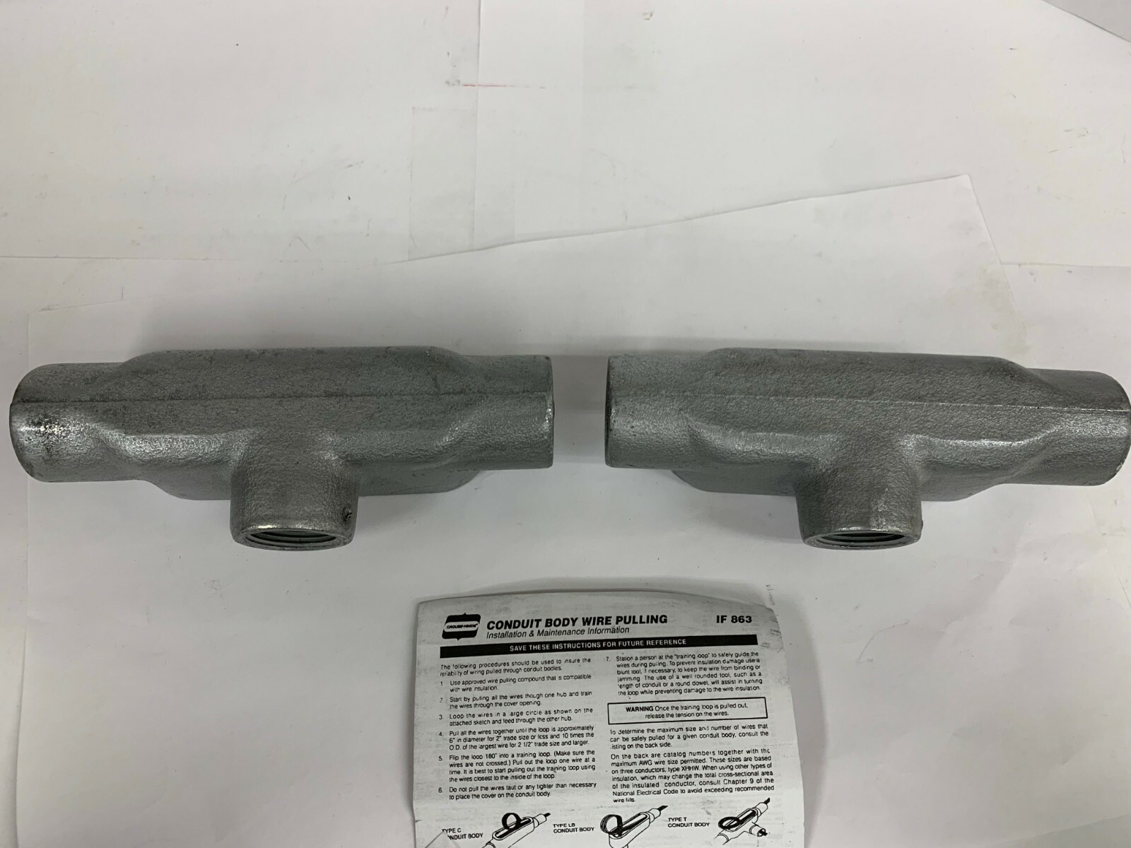 QTY/2 Eaton Crouse-Hind T38 Conduit Outlet Bodies
