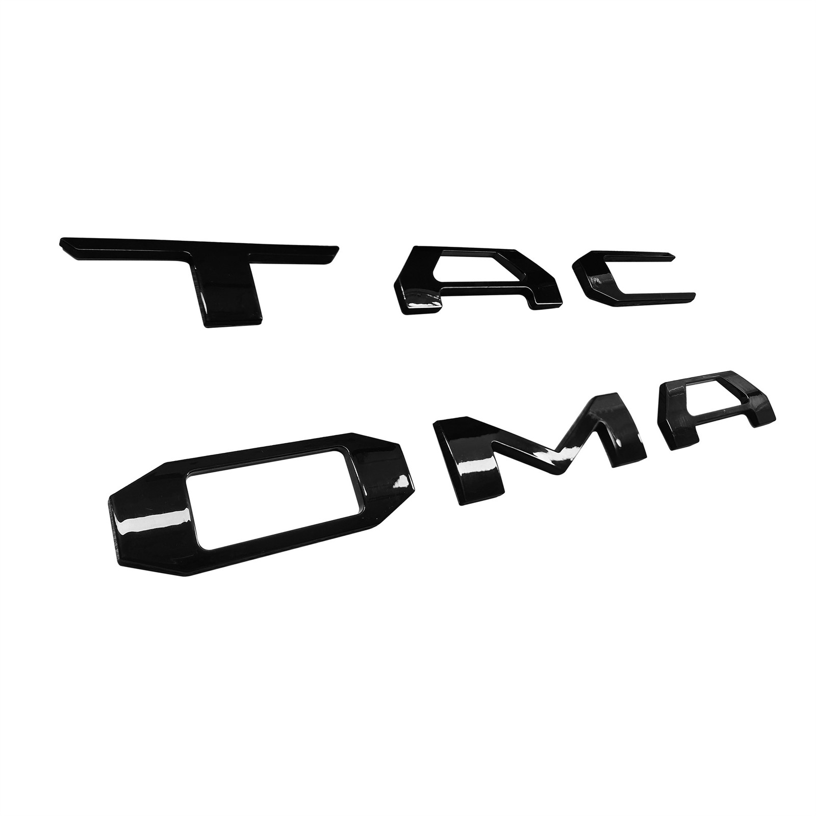 Raised Tailgate Insert Letters For 2016-2023 Tacoma 3D Badge Emblems Gloss Black