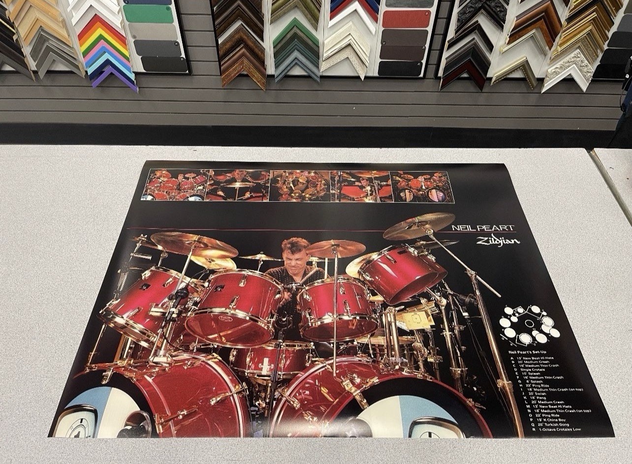Neil Peart - Vintage Zildjian Cymbals Poster 1980’s Reproduction  (32 x 40”)