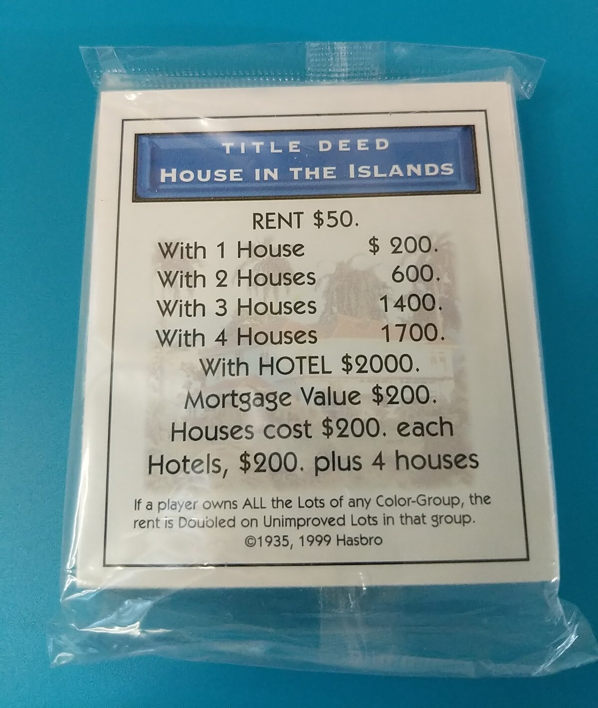 Monopoly 2000 Millennium Replacement Title Deed Card Set Factory Sealed