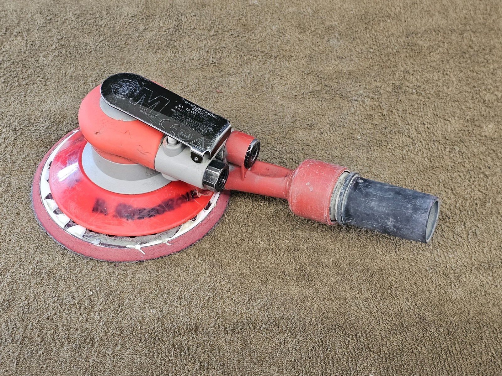 3M Vacuum Random Orbital Sander 20208 Pneumatic Air Hook loop Pad 6" Disc