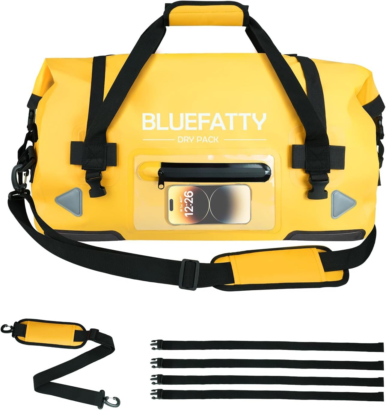 Large Waterproof Duffel Bag Roll-top Heavy Duty Dry Duffle Bags for Motorcycling