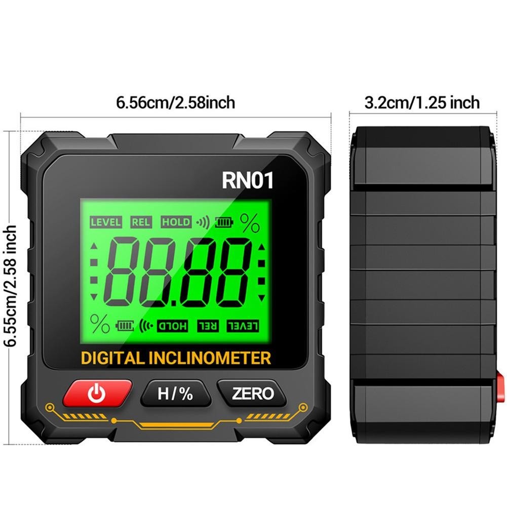 Digital Angle Meter RN01 for Measuring with LCD Backlit Screen and Data Hold
