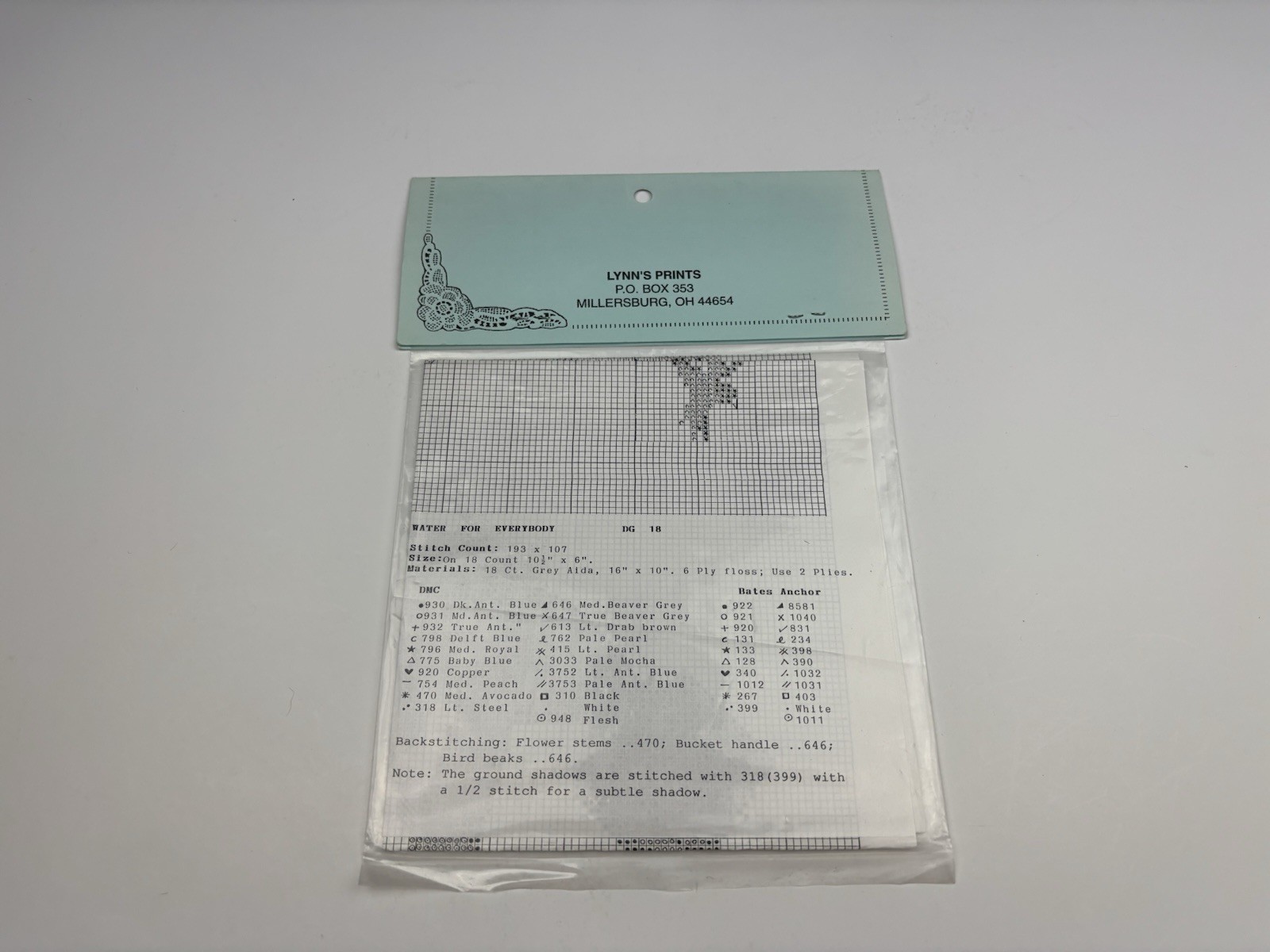 Diane Graebner Designs Water For Everybody Counted Cross Stitch Pattern 4R