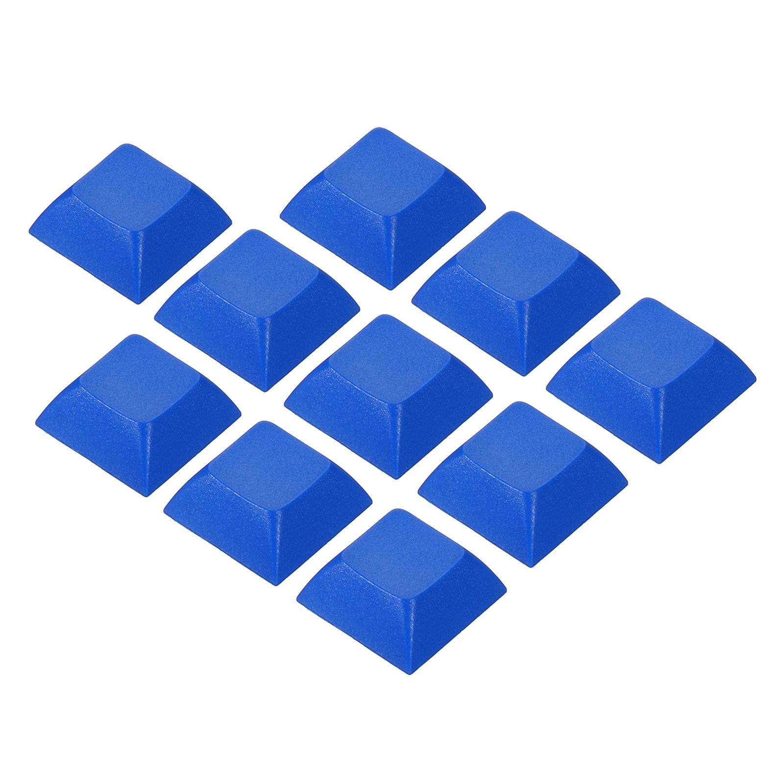 1U Blank Keycaps 10 Pack MX Keyboard Replacement Universal PBT Mechanical, Blue