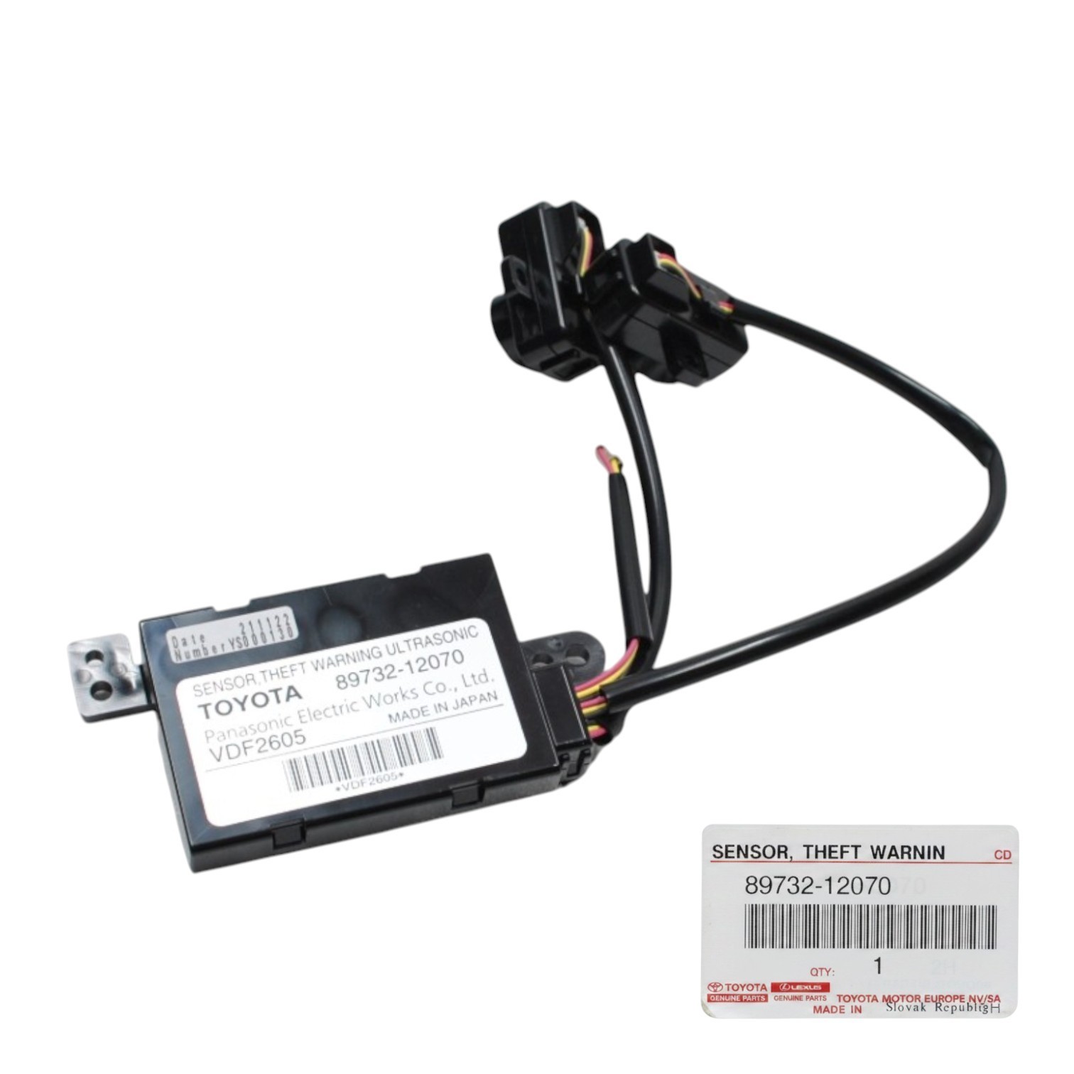 GENUINE TOYOTA ANTI THEFT WARNING SENSOR FOR AURIS 2012-2015 - 89732-12070