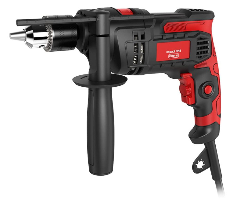 Taladro percutor 850W, vel. variable 0-3000 rpm, 2 modos, concreto y madera