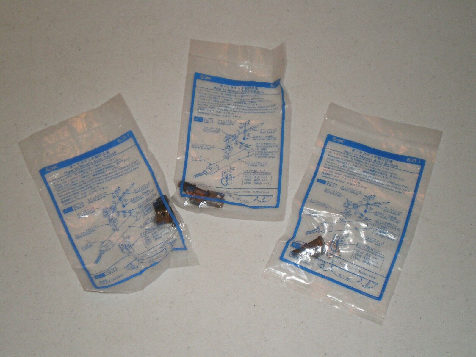 New! Lot of 3 SMC BJ3-1 Sensor Mounting Bracket Free Shipping!